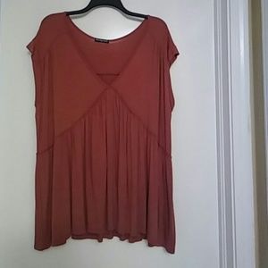 Rust color blouse so soft you won't want to take i